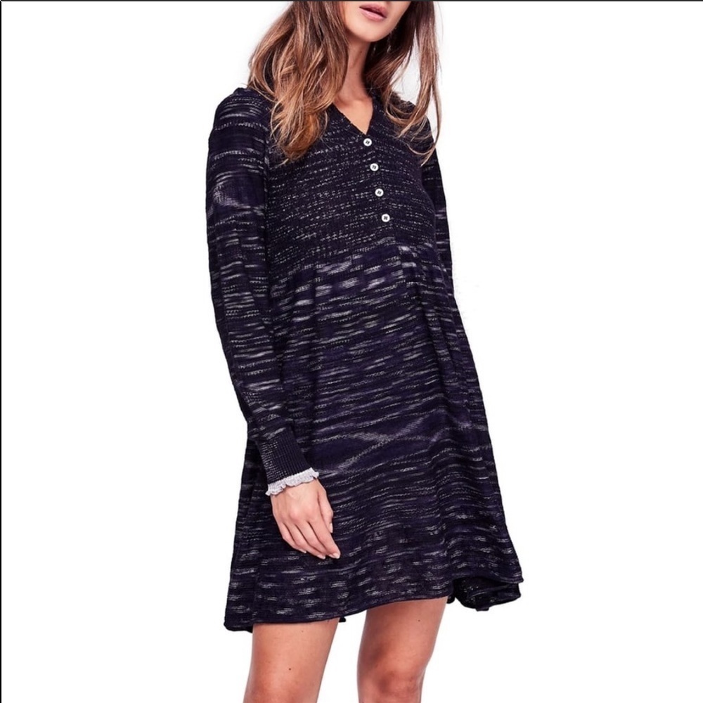 Free People Rain or Shine Black Dress NEW - Picture 1 of 8